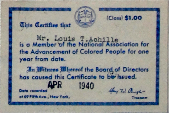 adjésion à la NAACP par LTA - 1940