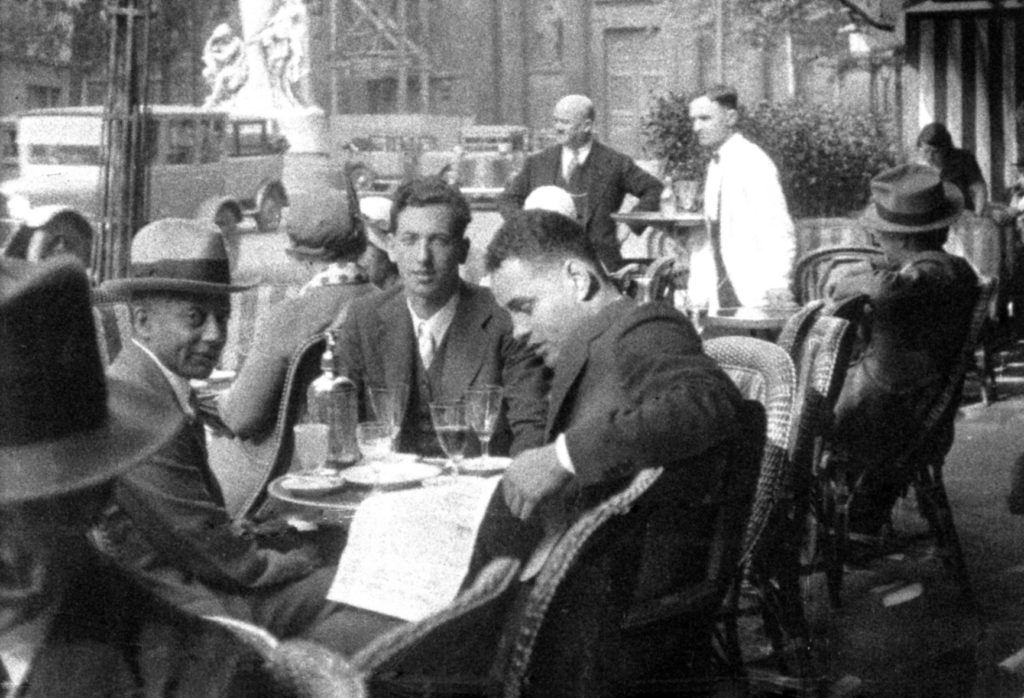 trois enseignats de Howard University (Washgton D.C.) au Quartier-Latin de Paris - 1931 ou 1932 - photo LTA
